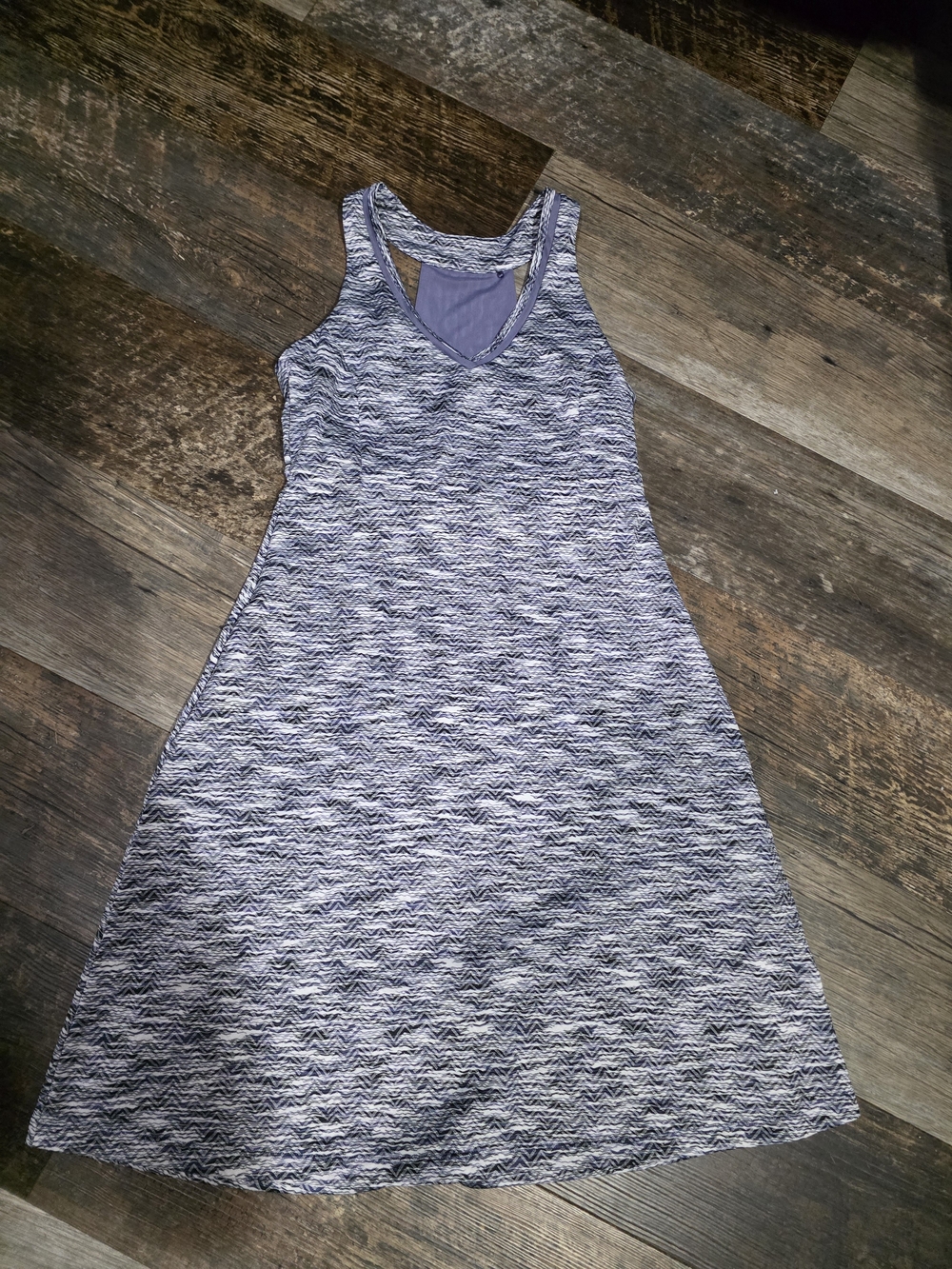 MPG One-Shoulder Blue Patterned Athletic Dress